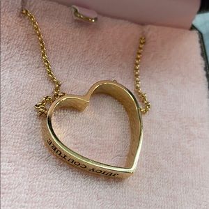 Y2K Juicy Couture Heart Pendant Charm Necklace vintage rare